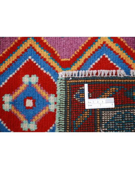 Revival 4' 1" X 5' 8" Hand Knotted Wool Rug 4' 1" X 5' 8" (124 X 173) / Purple / Wool