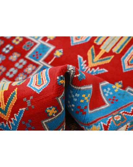 Revival 4' 0" X 6' 0" Hand Knotted Wool Rug 4' 0" X 6' 0" (122 X 183) / Red / Wool