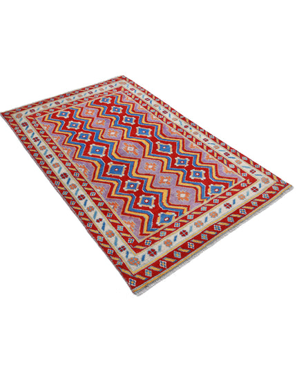 Revival 3' 11" X 6' 0" Hand Knotted Wool Rug 3' 11" X 6' 0" (119 X 183) / Red / Wool