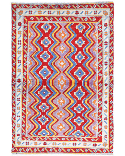Revival 3' 11" X 6' 0" Hand Knotted Wool Rug 3' 11" X 6' 0" (119 X 183) / Red / Wool