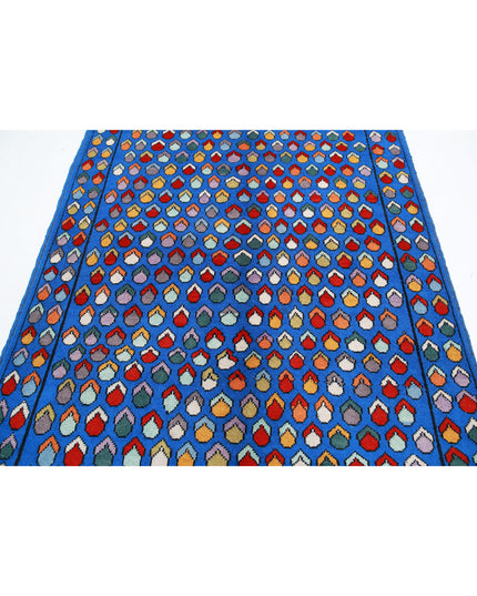 Revival 5' 7" X 7' 7" Hand Knotted Wool Rug 5' 7" X 7' 7" (170 X 231) / Blue / Wool