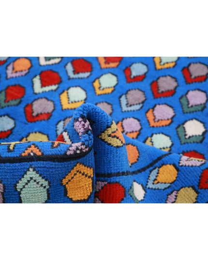 Revival 5' 7" X 7' 7" Hand Knotted Wool Rug 5' 7" X 7' 7" (170 X 231) / Blue / Wool