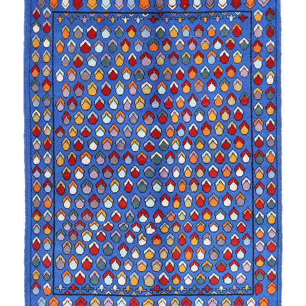 Revival 5' 7" X 7' 7" Hand Knotted Wool Rug 5' 7" X 7' 7" (170 X 231) / Blue / Wool