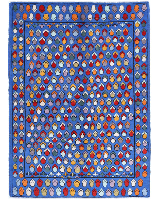 Revival 5' 7" X 7' 7" Hand Knotted Wool Rug 5' 7" X 7' 7" (170 X 231) / Blue / Wool