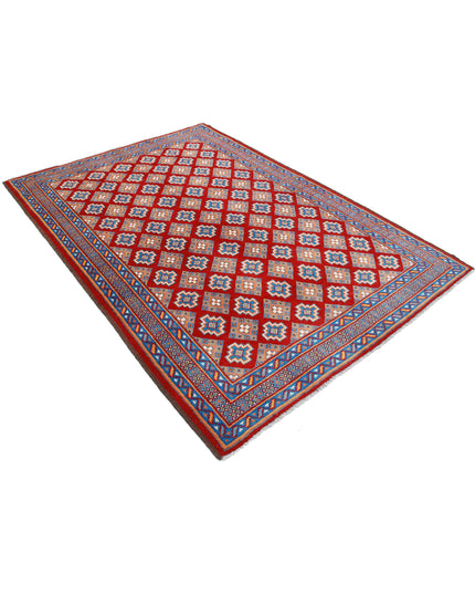 Revival 5' 5" X 7' 10" Hand Knotted Wool Rug 5' 5" X 7' 10" (165 X 239) / Red / Wool