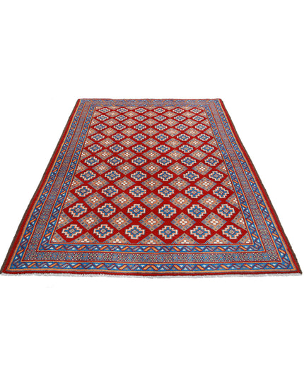 Revival 5' 5" X 7' 10" Hand Knotted Wool Rug 5' 5" X 7' 10" (165 X 239) / Red / Wool