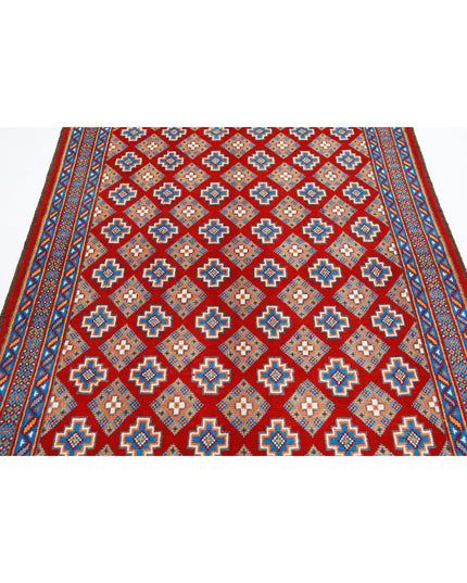 Revival 5' 5" X 7' 10" Hand Knotted Wool Rug 5' 5" X 7' 10" (165 X 239) / Red / Wool
