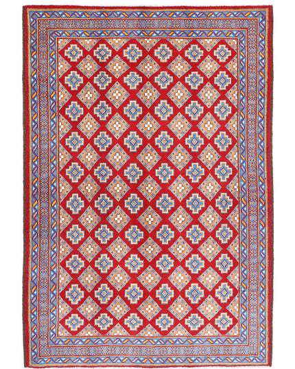 Revival 5' 5" X 7' 10" Hand Knotted Wool Rug 5' 5" X 7' 10" (165 X 239) / Red / Wool