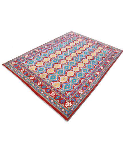 Revival 5' 8" X 7' 9" Hand Knotted Wool Rug 5' 8" X 7' 9" (173 X 236) / Red / Wool