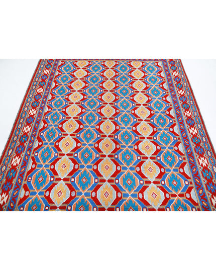 Revival 5' 8" X 7' 9" Hand Knotted Wool Rug 5' 8" X 7' 9" (173 X 236) / Red / Wool