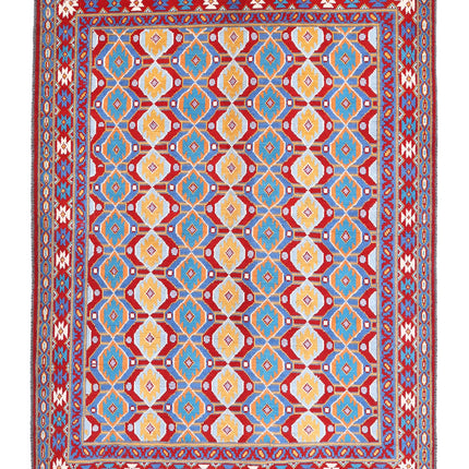 Revival 5' 8" X 7' 9" Hand Knotted Wool Rug 5' 8" X 7' 9" (173 X 236) / Red / Wool