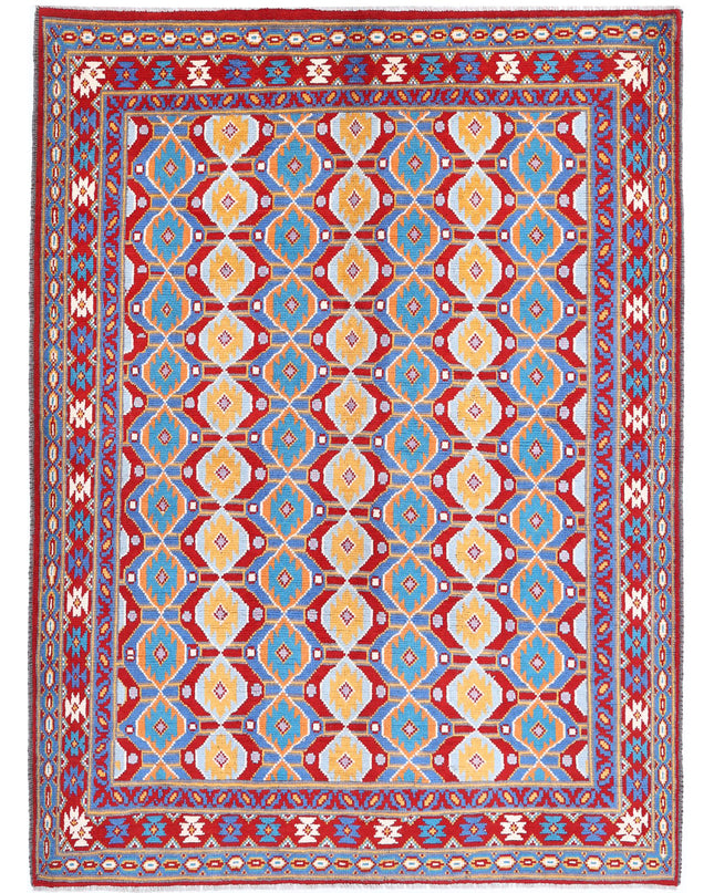 Revival 5' 8" X 7' 9" Hand Knotted Wool Rug 5' 8" X 7' 9" (173 X 236) / Red / Wool