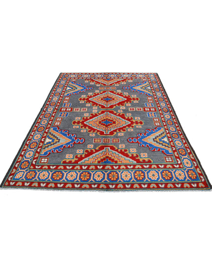 Revival 5' 8" X 7' 10" Hand Knotted Wool Rug 5' 8" X 7' 10" (173 X 239) / Grey / Wool