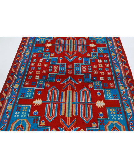 Revival 5' 0" X 6' 9" Hand Knotted Wool Rug 5' 0" X 6' 9" (152 X 206) / Red / Wool
