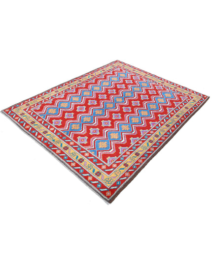 Revival 5' 2" X 6' 6" Hand Knotted Wool Rug 5' 2" X 6' 6" (158 X 198) / Red / Wool