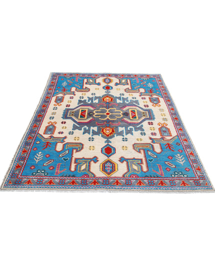 Revival 5' 0" X 6' 7" Hand Knotted Wool Rug 5' 0" X 6' 7" (152 X 201) / Ivory / Wool