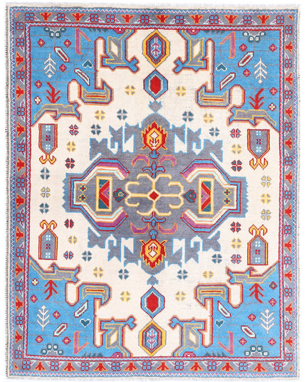 Revival 5' 0" X 6' 7" Hand Knotted Wool Rug 5' 0" X 6' 7" (152 X 201) / Ivory / Wool