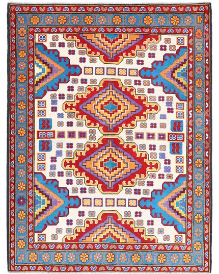 Revival 6' 1" X 7' 10" Hand Knotted Wool Rug 6' 1" X 7' 10" (185 X 239) / Ivory / Wool