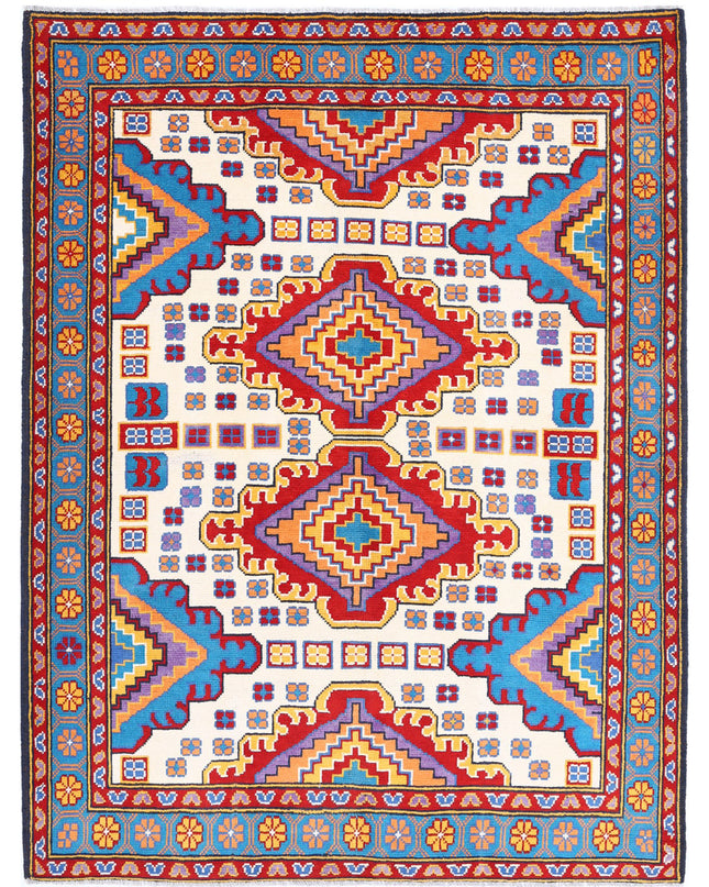 Revival 6' 1" X 7' 10" Hand Knotted Wool Rug 6' 1" X 7' 10" (185 X 239) / Ivory / Wool