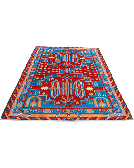 Revival 5' 7" X 7' 7" Hand Knotted Wool Rug 5' 7" X 7' 7" (170 X 231) / Red / Wool