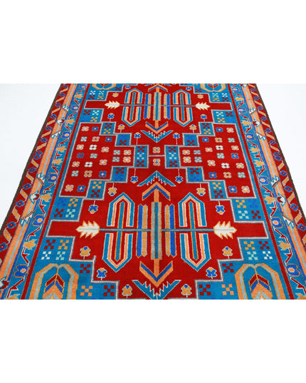 Revival 5' 7" X 7' 7" Hand Knotted Wool Rug 5' 7" X 7' 7" (170 X 231) / Red / Wool