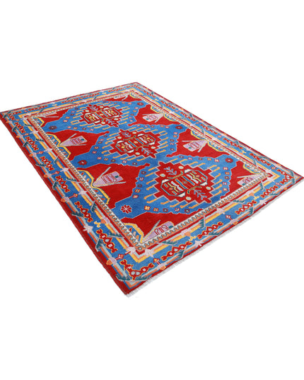 Revival 5' 6" X 7' 11" Hand Knotted Wool Rug 5' 6" X 7' 11" (168 X 241) / Red / Wool