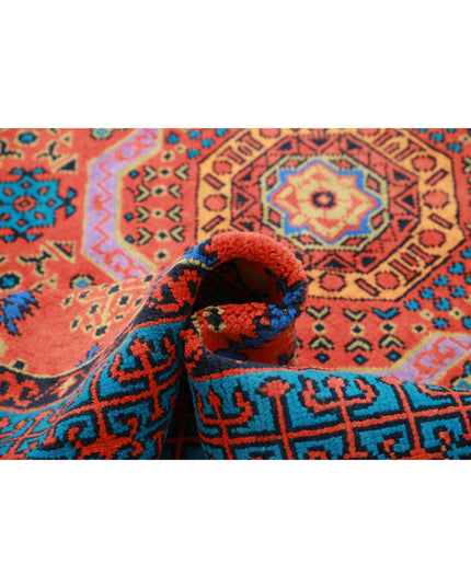 Revival 5' 7" X 7' 9" Hand Knotted Wool Rug 5' 7" X 7' 9" (170 X 236) / Orange / Wool