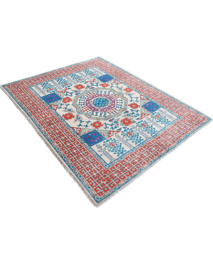 Revival 5' 0" X 6' 4" Hand Knotted Wool Rug 5' 0" X 6' 4" (152 X 193) / Ivory / Wool