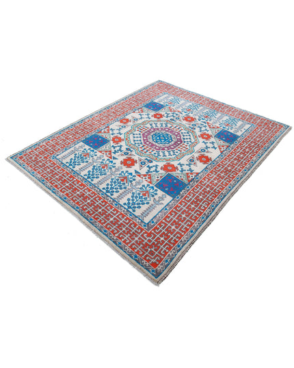 Revival 5' 0" X 6' 4" Hand Knotted Wool Rug 5' 0" X 6' 4" (152 X 193) / Ivory / Wool