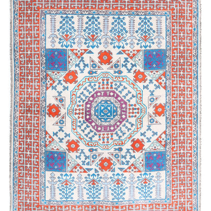 Revival 5' 0" X 6' 4" Hand Knotted Wool Rug 5' 0" X 6' 4" (152 X 193) / Ivory / Wool