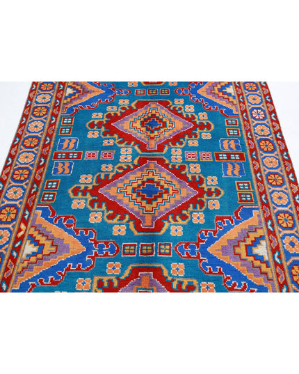 Revival 4' 8" X 6' 8" Hand Knotted Wool Rug 4' 8" X 6' 8" (142 X 203) / Blue / Wool