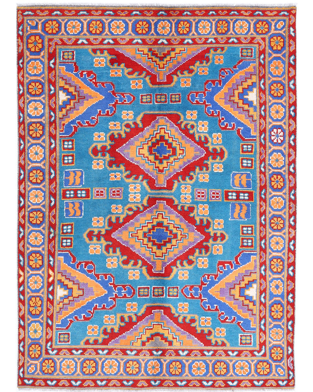 Revival 4' 8" X 6' 8" Hand Knotted Wool Rug 4' 8" X 6' 8" (142 X 203) / Blue / Wool