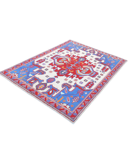 Revival 4' 9" X 6' 8" Hand Knotted Wool Rug 4' 9" X 6' 8" (145 X 203) / Ivory / Wool