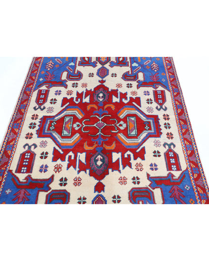 Revival 4' 9" X 6' 8" Hand Knotted Wool Rug 4' 9" X 6' 8" (145 X 203) / Ivory / Wool