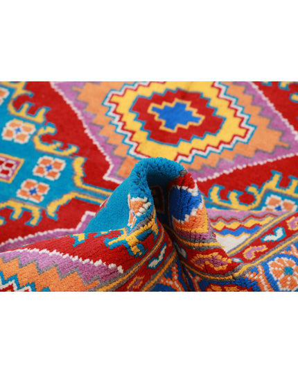 Revival 4' 9" X 6' 8" Hand Knotted Wool Rug 4' 9" X 6' 8" (145 X 203) / Teal / Wool