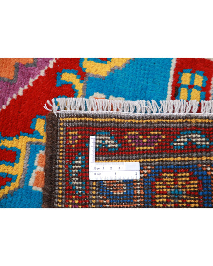 Revival 4' 9" X 6' 8" Hand Knotted Wool Rug 4' 9" X 6' 8" (145 X 203) / Teal / Wool