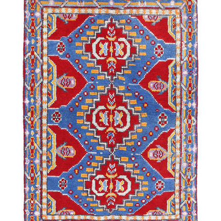 Revival 2' 7" X 3' 10" Hand Knotted Wool Rug 2' 7" X 3' 10" (79 X 117) / Red / Wool