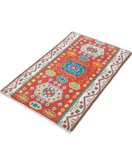 Revival 2' 6" X 4' 1" Hand Knotted Wool Rug 2' 6" X 4' 1" (76 X 124) / Rust / Wool