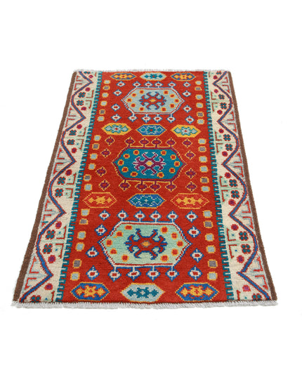 Revival 2' 6" X 4' 1" Hand Knotted Wool Rug 2' 6" X 4' 1" (76 X 124) / Rust / Wool