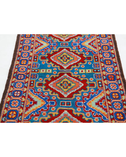 Revival 2' 5" X 4' 4" Hand Knotted Wool Rug 2' 5" X 4' 4" (74 X 132) / Teal / Wool