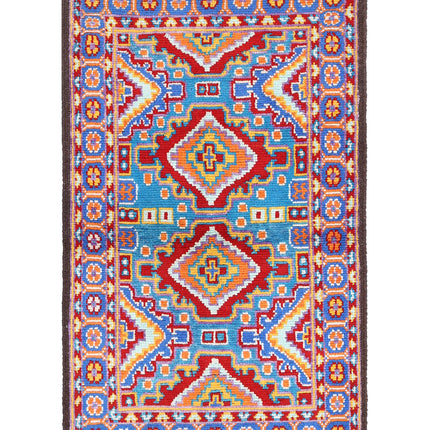 Revival 2' 5" X 4' 4" Hand Knotted Wool Rug 2' 5" X 4' 4" (74 X 132) / Teal / Wool