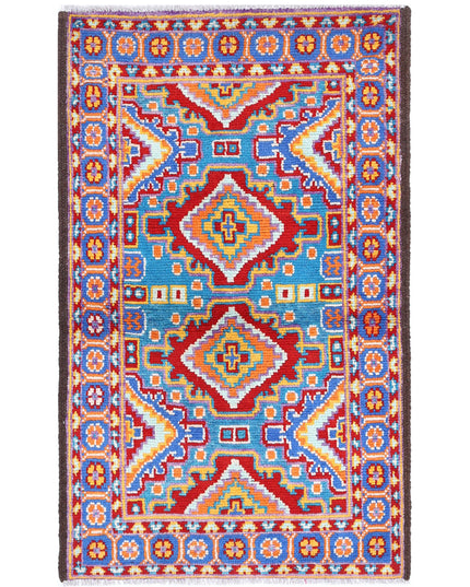 Revival 2' 5" X 4' 4" Hand Knotted Wool Rug 2' 5" X 4' 4" (74 X 132) / Teal / Wool