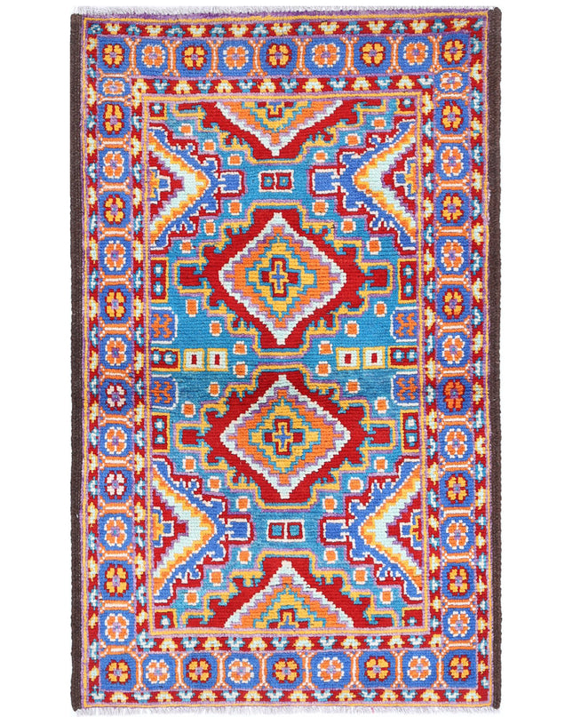 Revival 2' 5" X 4' 4" Hand Knotted Wool Rug 2' 5" X 4' 4" (74 X 132) / Teal / Wool