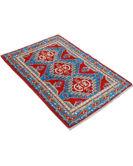 Revival 2' 7" X 4' 0" Hand Knotted Wool Rug 2' 7" X 4' 0" (79 X 122) / Red / Wool