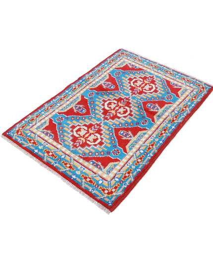 Revival 2' 7" X 4' 0" Hand Knotted Wool Rug 2' 7" X 4' 0" (79 X 122) / Red / Wool