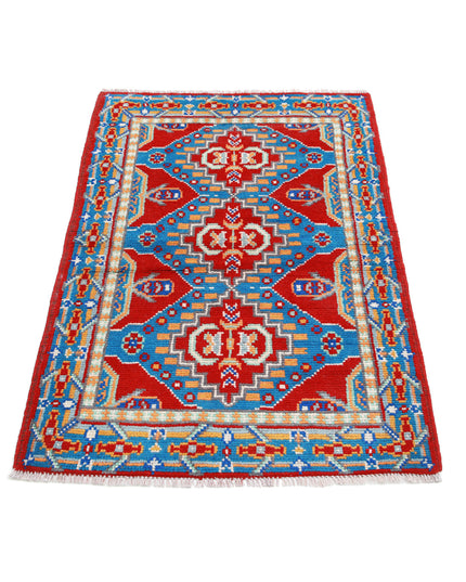 Revival 2' 7" X 4' 0" Hand Knotted Wool Rug 2' 7" X 4' 0" (79 X 122) / Red / Wool