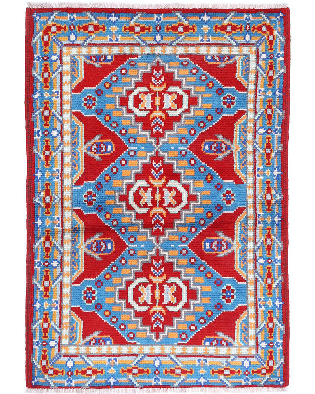 Revival 2' 7" X 4' 0" Hand Knotted Wool Rug 2' 7" X 4' 0" (79 X 122) / Red / Wool