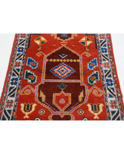 Revival 2' 6" X 4' 1" Hand Knotted Wool Rug 2' 6" X 4' 1" (76 X 124) / Rust / Wool