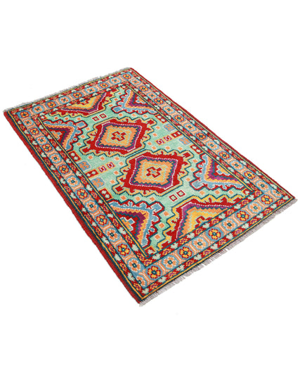 Revival 2' 8" X 4' 1" Hand Knotted Wool Rug 2' 8" X 4' 1" (81 X 124) / Green / Wool