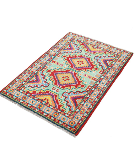 Revival 2' 8" X 4' 1" Hand Knotted Wool Rug 2' 8" X 4' 1" (81 X 124) / Green / Wool